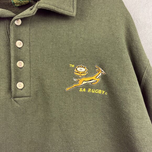 South African Rugby Pullover Sweatshirt Men Large Gazelle Vintage Football Union - Picture 5 of 11